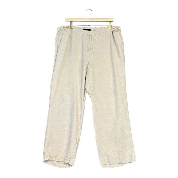 Talbots | Windsor Wide-Leg Linen Pants Size 20W - Picture 3 of 16